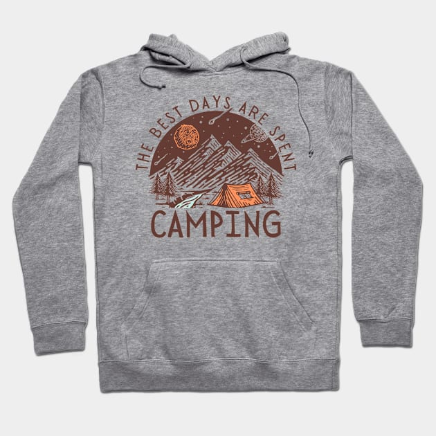 The Best Days Are Spent Camping | Camping Life Hoodie by larfly
